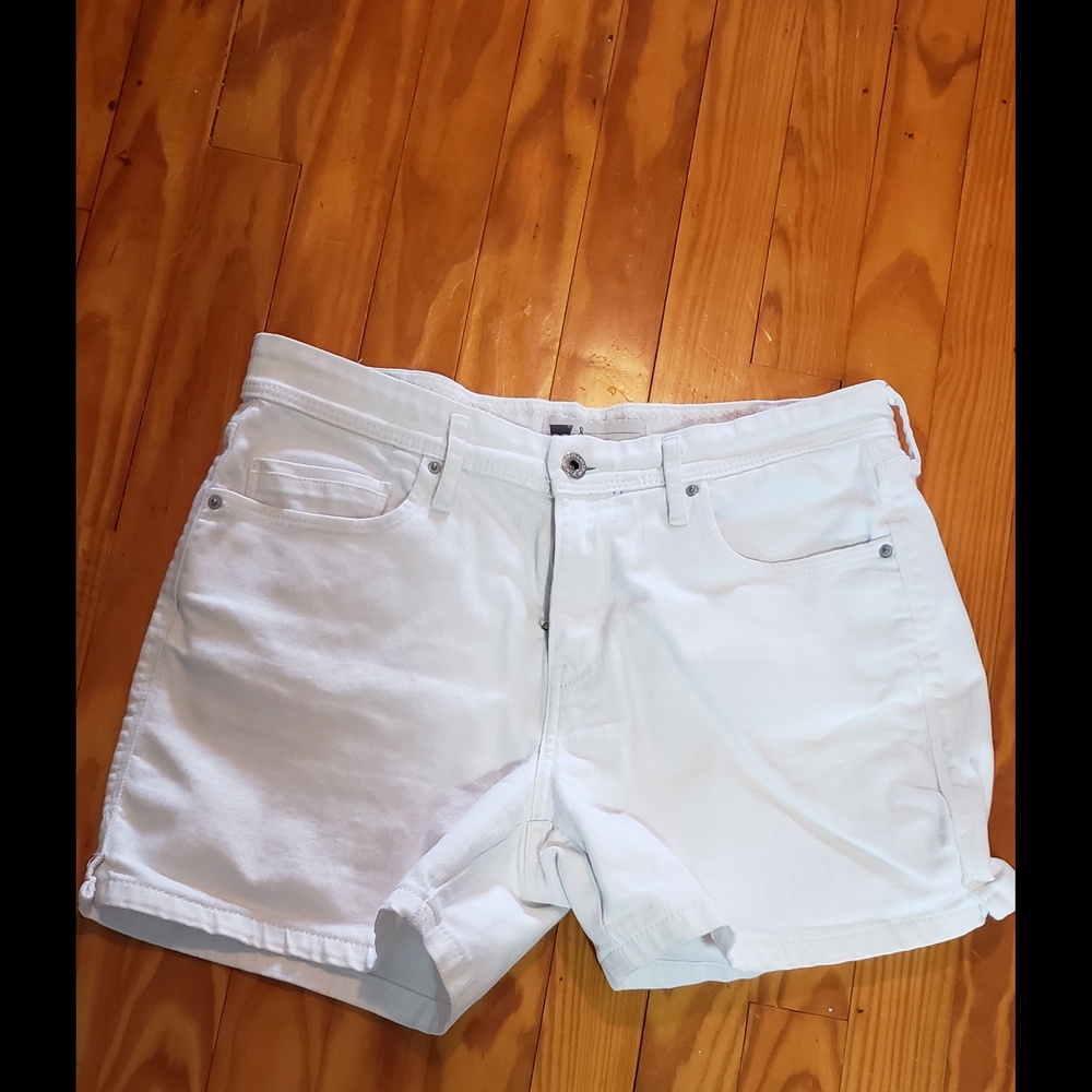 White Denim Shorts